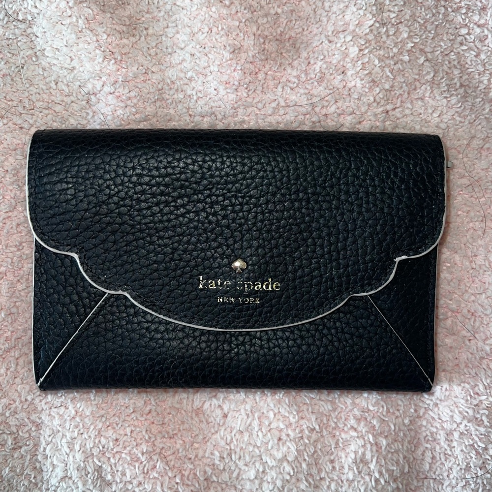 Kate Spade Black Pebbled Leather Wallet